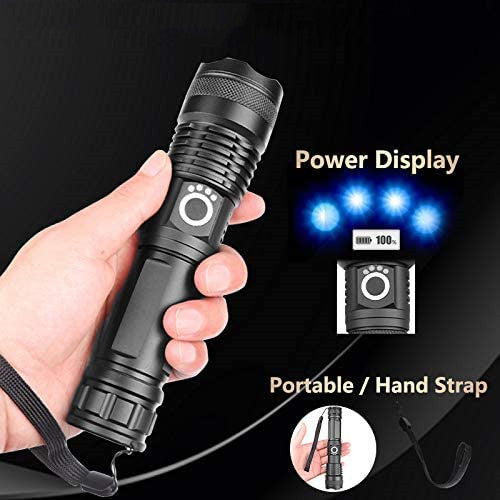 Illuminate Your Adventures with the USB Rechargeable Outdoor LED Searchlight Flashlight